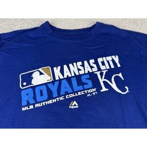 Kansas City Royals MLB Baseball T Shirt ~ Adult 2XLT Big 2XL Tall Blue Majestic